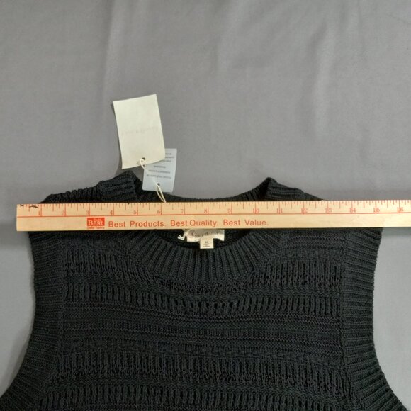 NWT Hem & Thread black knit vest size M - Picture 4 of 10